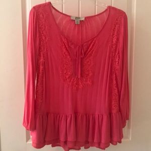 Vintage America pink shirt sz medium viscose